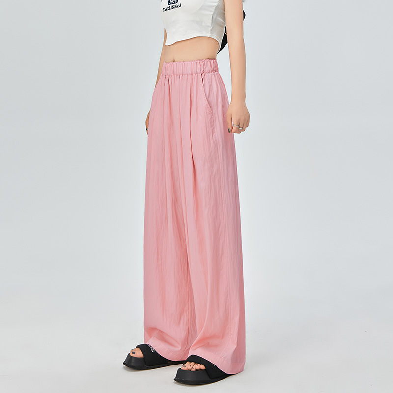 กางเกงขากว้างลำลองสตรี กางเกงยามาโมโตะ ฤดูร้อน กางเกงกันแดด เอวยางยืด แบบบาง มี 6 สี - รูปที่ 5