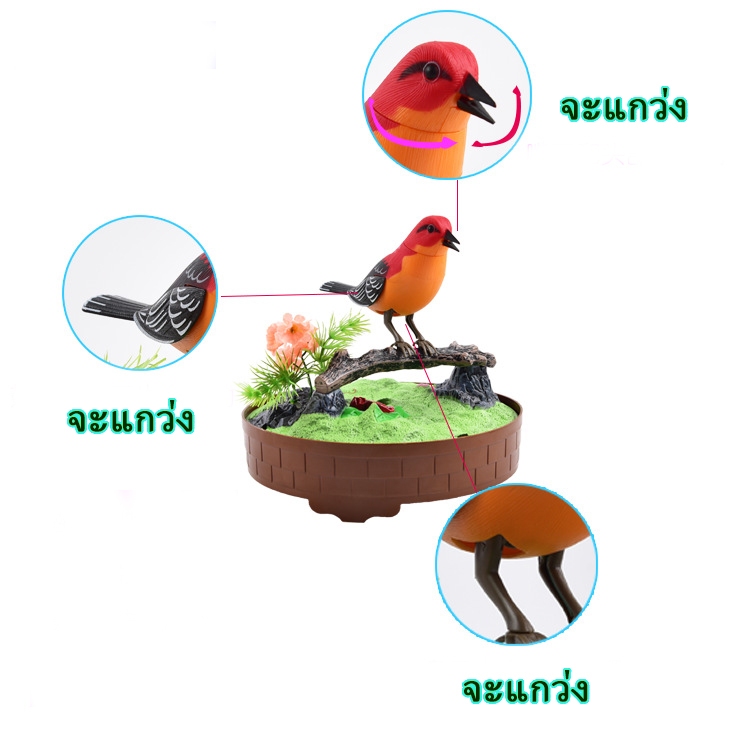 🐦กรงนกจำลองไฟฟ้า นกกรง ของเด็กเล่น จำลอง ของเล่น🐦