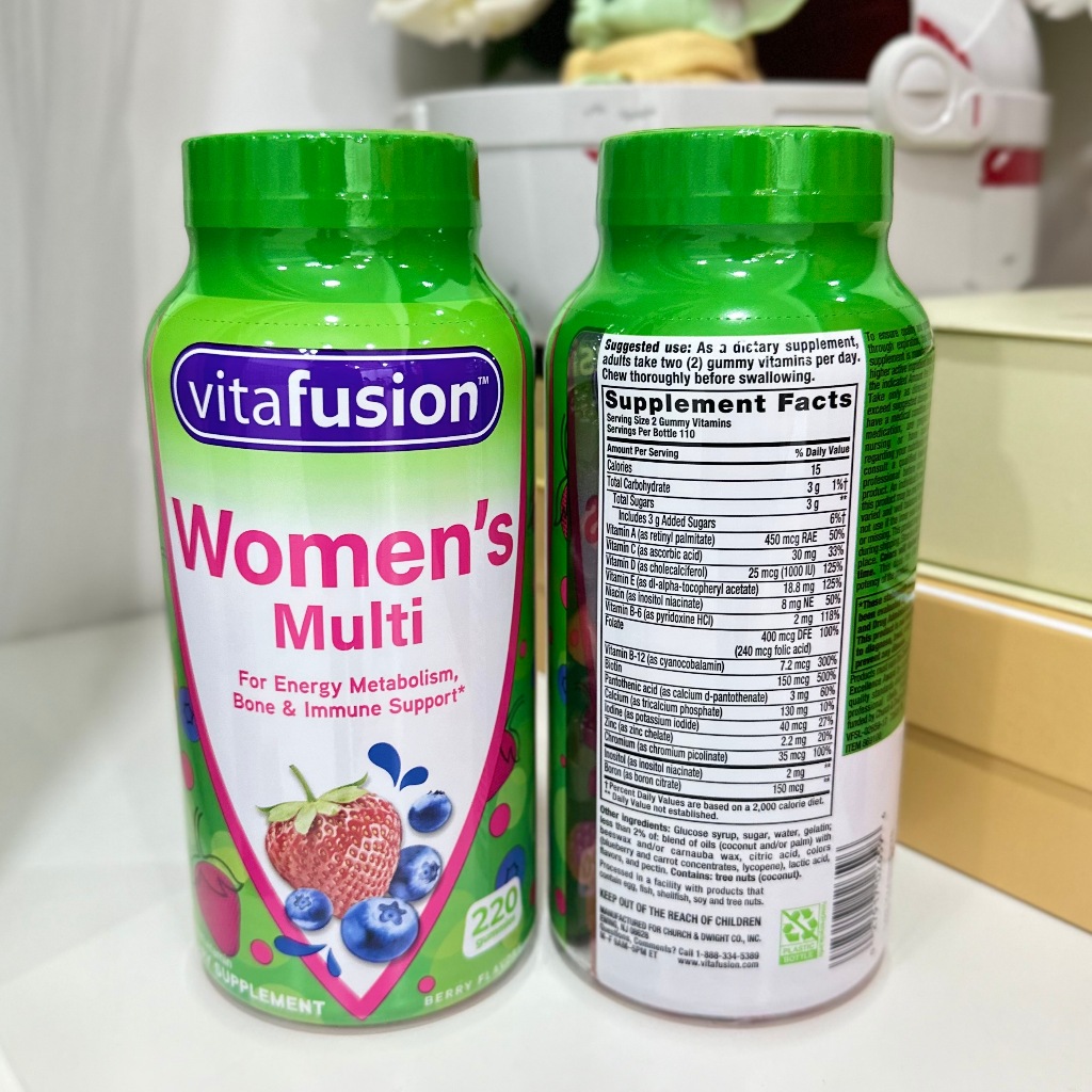 Vitafusion Women's Multivitamin Gummies ขนาด 220 กัมมี่ (วิตามินรวมสำหรับผู้หญิง)