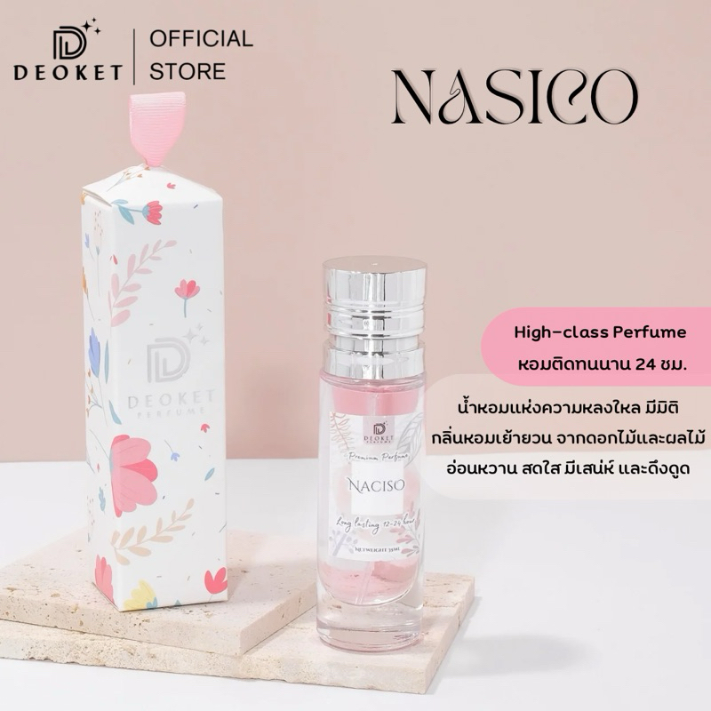 🇫🇷ชนช็อป🇫🇷น้ำหอมDeoket ติดทนหอมนาน24ชม. No.75 Nasico