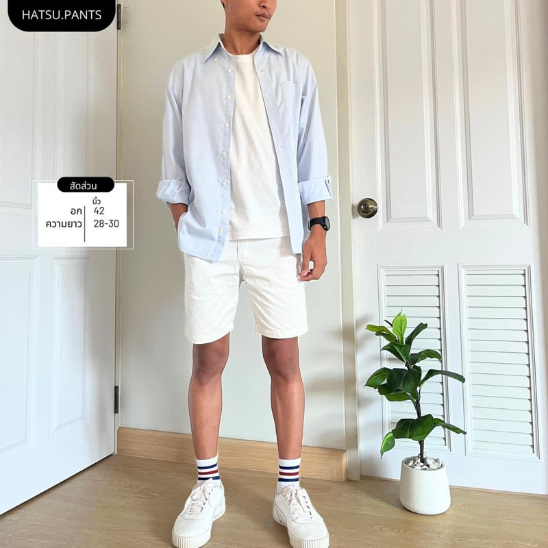 เสื้อเชิ้ตแขนยาวสีฟ้าป้ายJPRESS