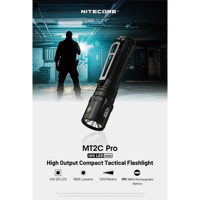 ไฟฉาย Nitecore MT2C Pro 1800 Lumen Rechargeable EDC Flashlight : สินค้ารับประกัน 3 ปี