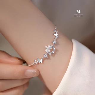 MEET💕กำไลเงิน Garland กำไลเงินแท้ สร้อยข้อมือปรับได้ กำไลเพชร กำไลแฟชั่น กำไลข้อมือเงินแท้