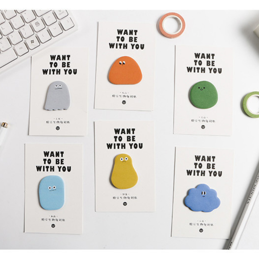 Sticky memo กระดาษโน๊ต ติดกาว กาวในตัว ติดได้ทันที ลายน่ารัก