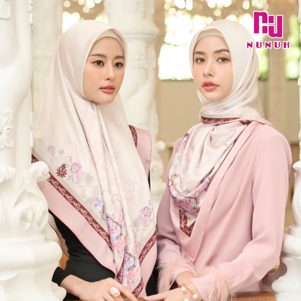 NUNUH ALLAMANDA ผ้าคลุมผมฮีญาบมุสลิม  แบบผ้าพันเหลี่ยม (PP)
