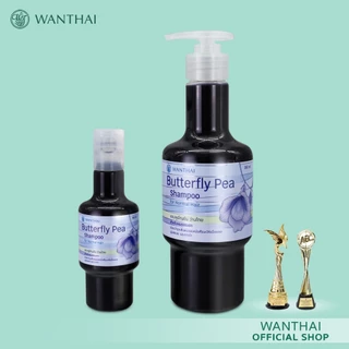 Wanthai (ว่านไทย) 🌿 แชมพูดอกอัญชัน l ช่วยให้ผมดกดำ เงางาม ลดการอักเสบบนหนังศีรษะ ป้องกันผมหงอกก่อนวัย