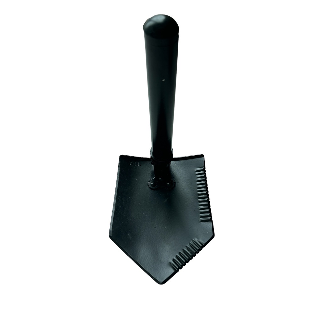 พลั่วสนาม พลั่วทหาร  shovel สีดำ แท้