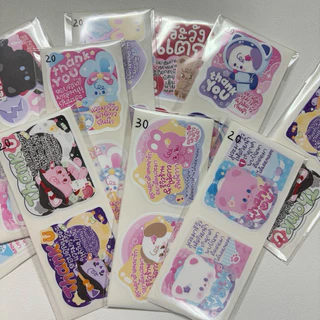(พร้อมส่ง) สติ๊กเกอร์ติดกล่องพัสดุน่ารักๆ แบ่งขาย 20 ดวง