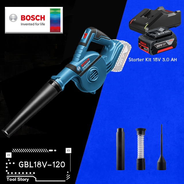 BOSCH เครื่องเป่าลมไร้สาย GBL 18V-120 (SOLO) #06019F51L0 HD GBL18V-120(SOLO) GBL18V120 GBL-18V-120 G