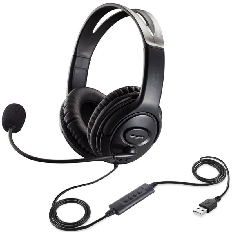 Headset หูฟังแบบครอบหู for Office Business for Zoom Skype Light Weight แฟนเทค แบบครอบหัว มีไมโครโฟน