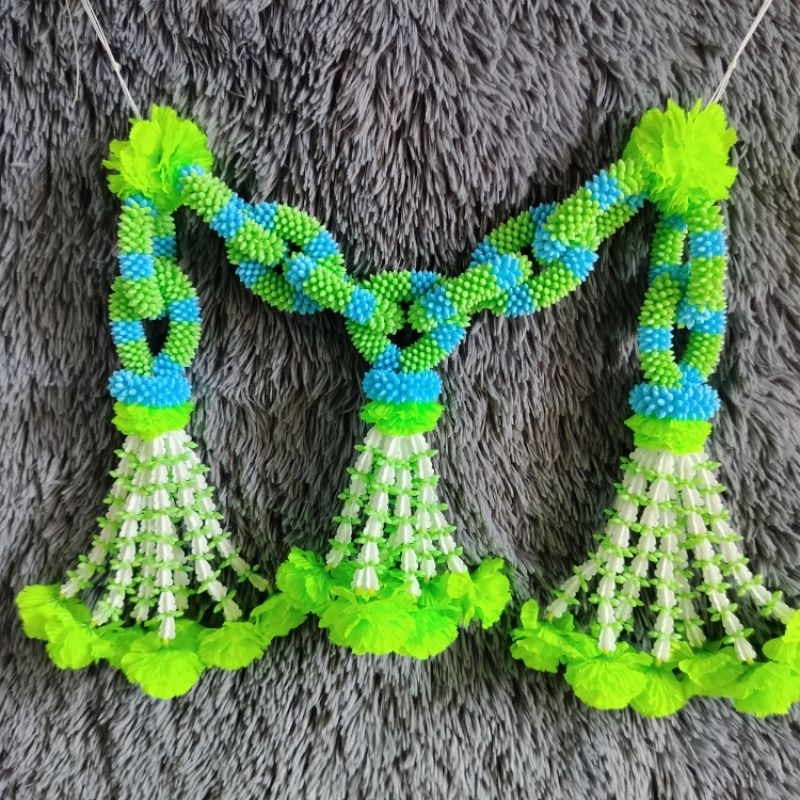 มาลัยสามชายติดตั้งรถบรรทุกสีเขียวสลับลายฟ้าขนาดกลาง40×40 - รูปที่ 2