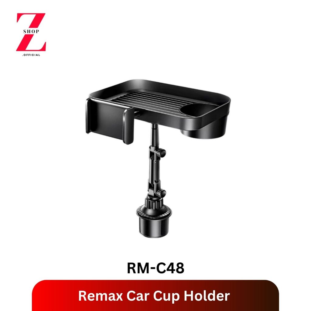 ที่ยึดโทรศัพท์ อเนกประสงค์ ในรถ มีถาดวางของ ที่วางแก้ว Remax Car Cup Holder RM-C48