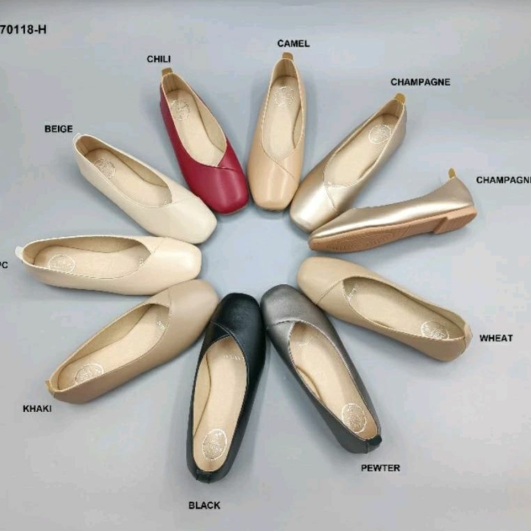 Simple casual shoe รองเท้าทรงสลิปออน รองเท้าคัทชูส้นแบนผู้หญิง หนังนิ่ม