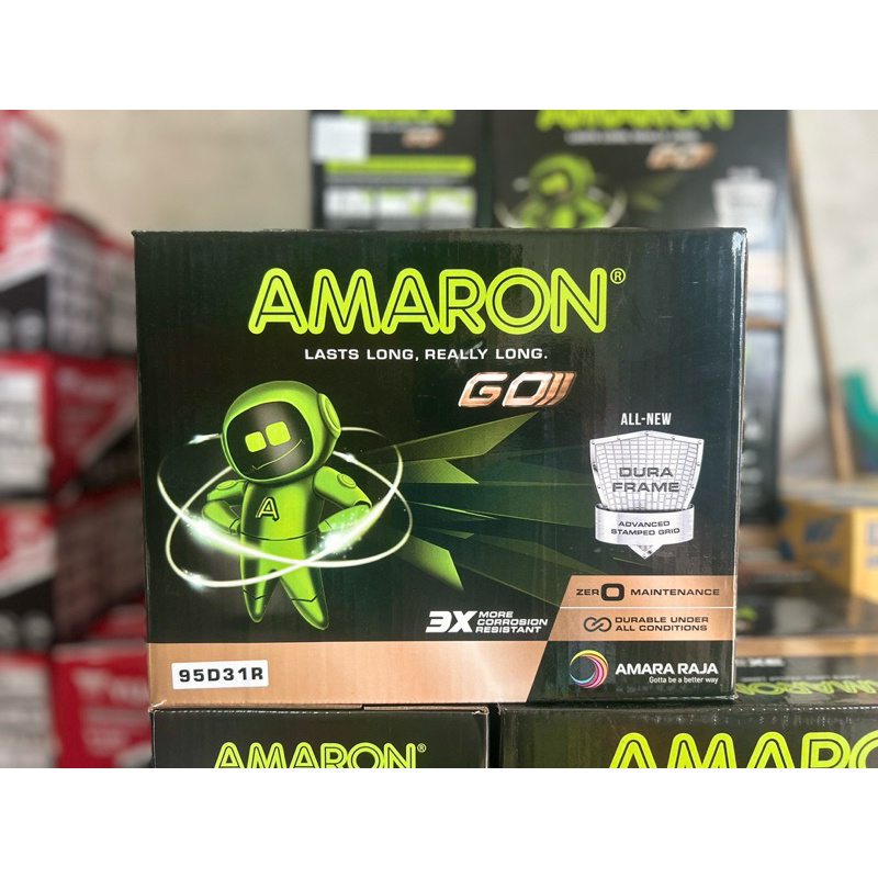 แบตเตอรี่รถยนต์ 95D31 MF ค่าย Amaron (แบตเตอรี่กระบะ)