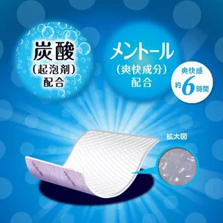 แผ่นแปะช่วยผ่อนคลาย ความเมื่อยล้า สำหรับบริเวณขา น่อง Kao MegRhythm Hot & Cold for calf
