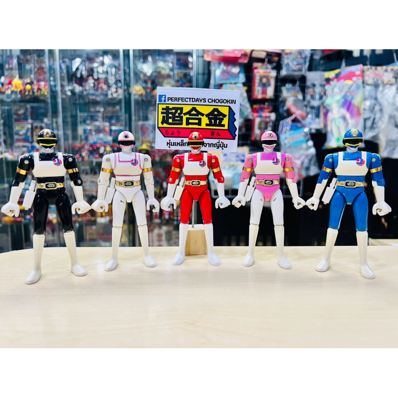 หุ่นเหล็ก 1985 Made in Japan Bandai GC-24 Changeman Sentai ครบชุด 5 สี