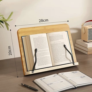 ที่ตั้งหนังสือ ไม้จริง ขาตั้งหนังสือ 15 นิ้ว ปรับได้ iPad ที่วางหนังสือไม้ ที่วางแท็บเล็ต ชั้นวางหนังสืออ่านหนังสือ
