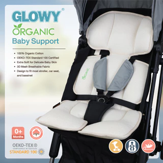 Glowy Organic Baby Support เบาะเสริมเด็กเล็ก สำหรับรถเข็นและคาร์ซีท ทำจากออร์แกนนิค คอตต้อน 100%