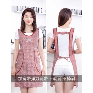 ผ้ากันเปื้อนสไตล์ใหม่แบบเสื้อกั๊กสกระเป๋าขนาดใหญ่ ผ้ากันเปื้…