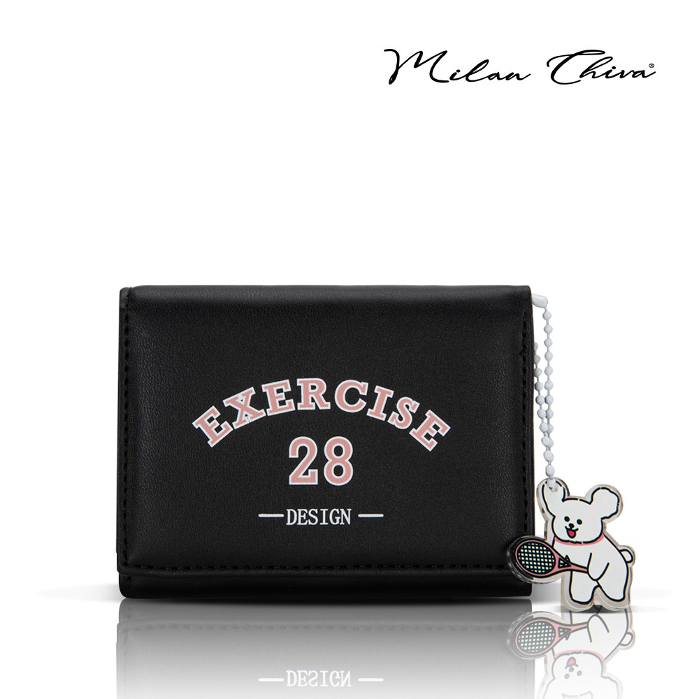 Milan Chiva รุ่น Front Flap Wallets กระเป๋าสตางค์ใบสั้นสำหรับผู้หญิง ห้อยพวงกุญแจ