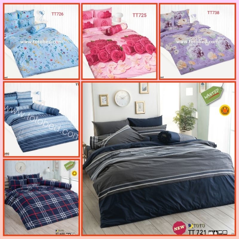 ผ้าปูที่นอน TOTO ขนาด 6 ฟุต (ไม่รวมผ้าห่มนวม)