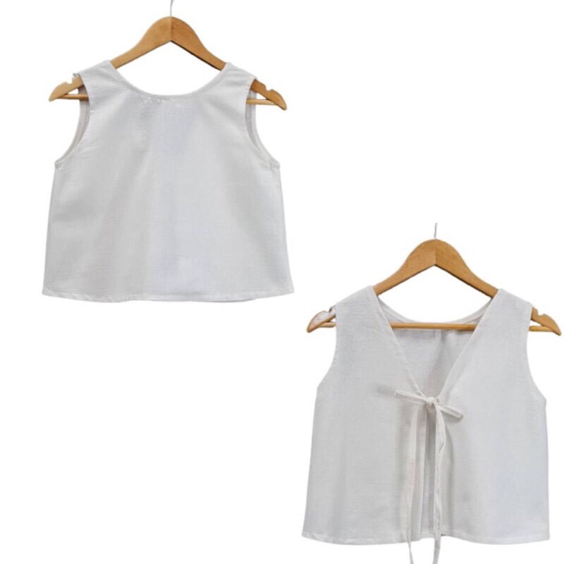 เสื้อแขนกุดผ้าฝ้ายเนื้อนุ่ม