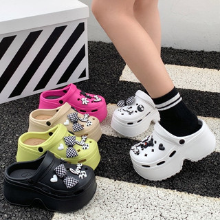 (ของมาแล้วค่ะทุกสี/ไซส์) E8899 รองเท้าหัวโต รองเท้าผู้หญิงแฟ…