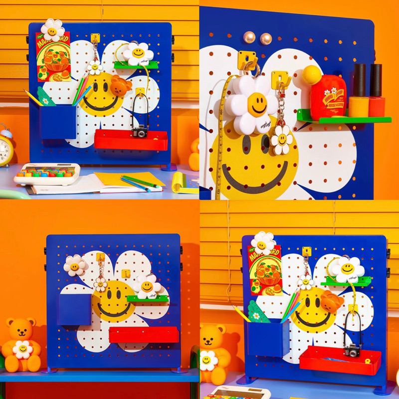 พร้อมส่ง🌈 Wiggle Wiggle ของแท้ 100% บอร์ดแขวนของ แต่งโต๊ะคอม Desk Organizer ชั้นวางของ กระดานแขวนของ ตะขอ โพสอิท 84021