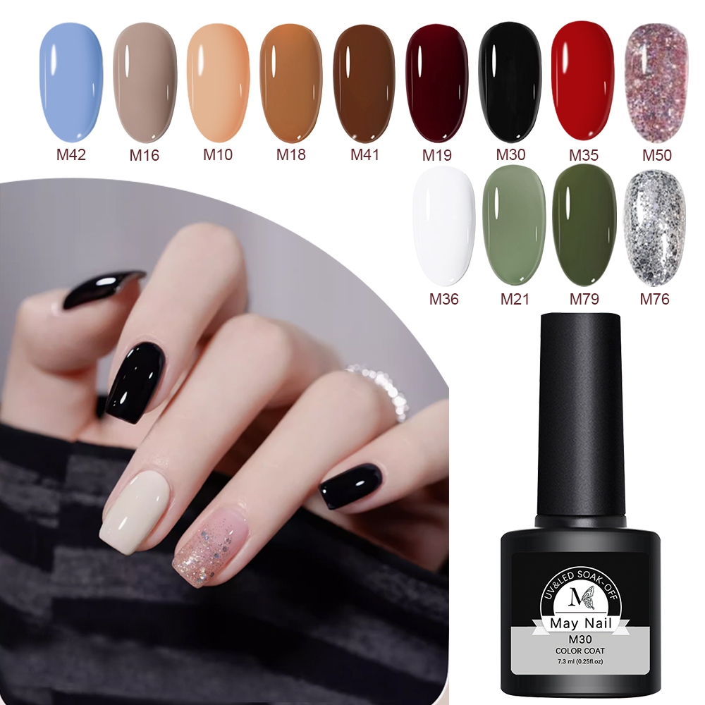 ซื้อ สีเจล เจลทาเล็บ สีเจลทาเล็บ gel nail polishสีทาเล็บเจล แแบบต้องอบ (ต้องใช้เครื่องอบ Uv led) ติดทนนาน