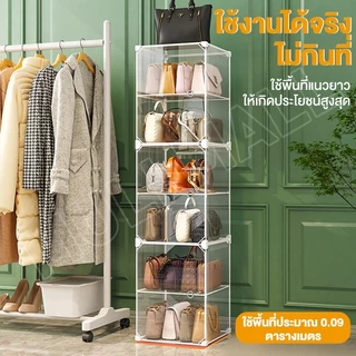 FORYO ตู้ใส เก็บกระเป๋า กล่องโชว์กระเป๋า ชั้นวางของ กันฝุ่น กล่องเก็บของ