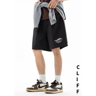 CLIFF กางเกงกีฬาขาสั้นผู้ชาย รุ่นหลวม กางเกงห้าส่วนขากว้าง ใส่ได้ทั้งชายและหญิง มีให้เลือก3สี