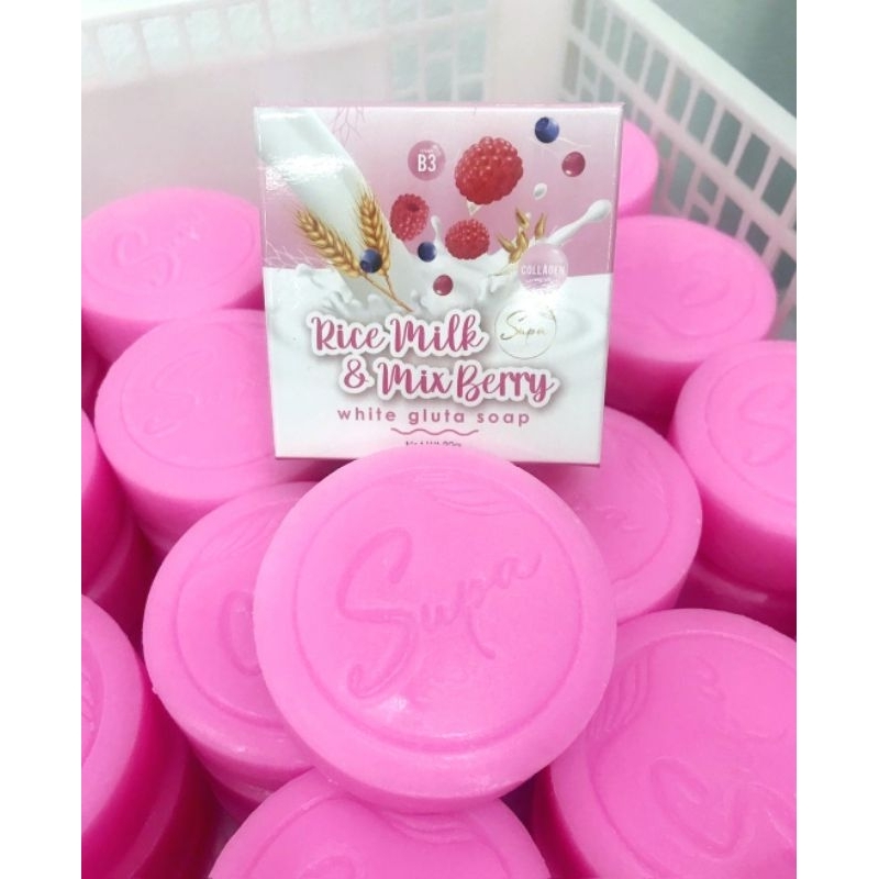 สบู่ขาวใส×100 น้ำนมข้าวสตูรเปิดผิวขาวการันตีความขาวไว
