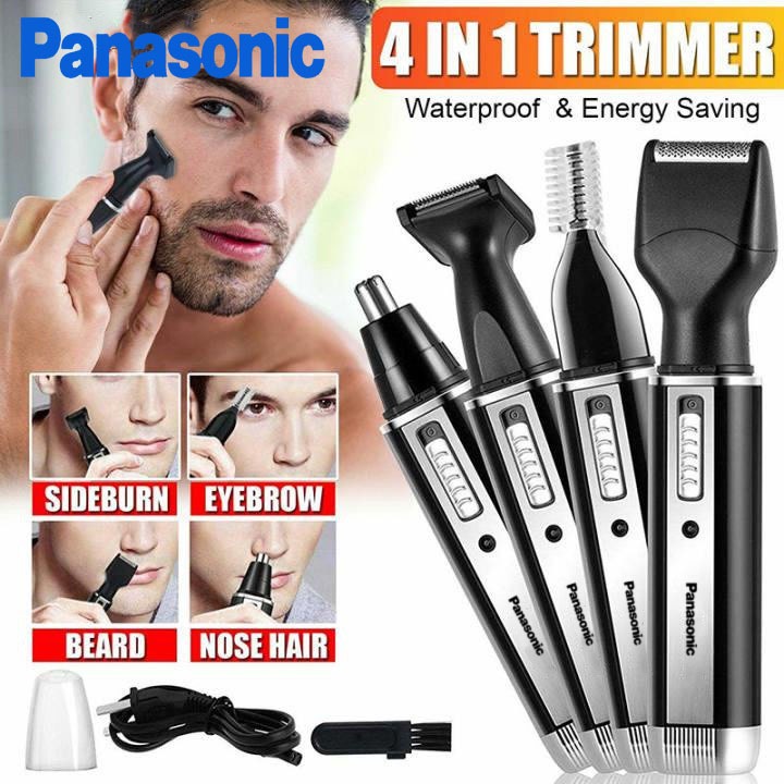 Panasonic มีดโกน ที่โกนหนวด โกนหนวด โกนขน เครื่องโกนหนวดไฟฟ้าไร้สาย ตัดแต่งขนจมูก กันจอน โกนขนหู 4IN