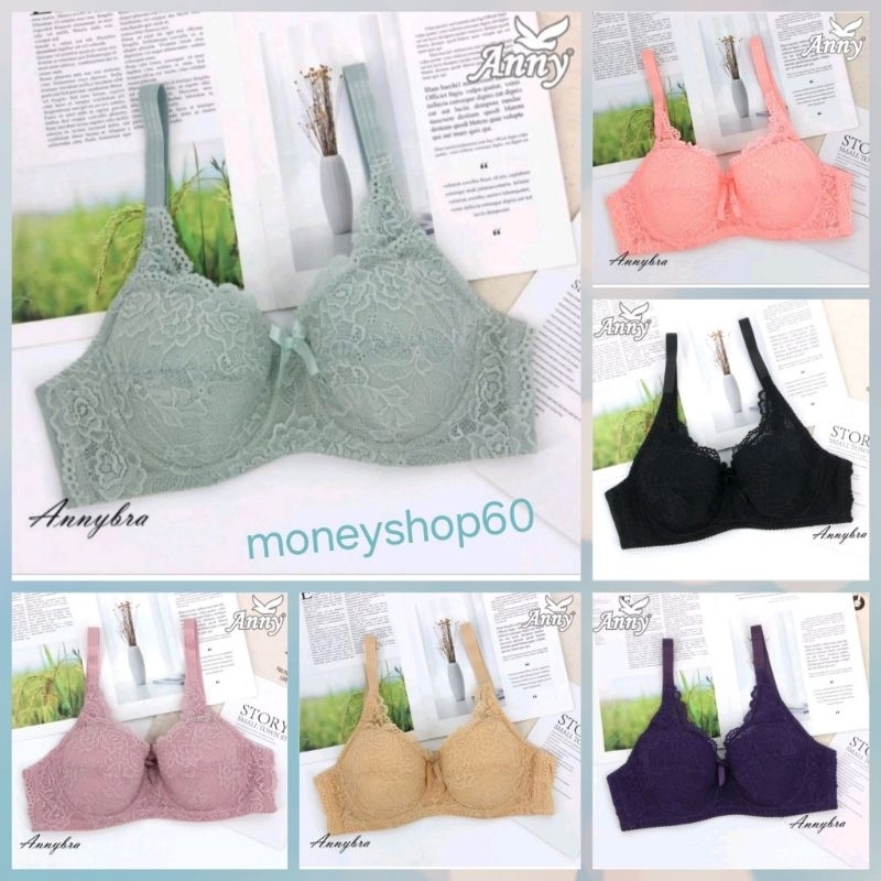 ขายถูกมาก Anny 37620 ชุดชั้นใน ฟองบาง แบบมีโครง คัพ B มี 3 ตะขอปรับได้ 3 ระดับ ไซด์ 34-42
