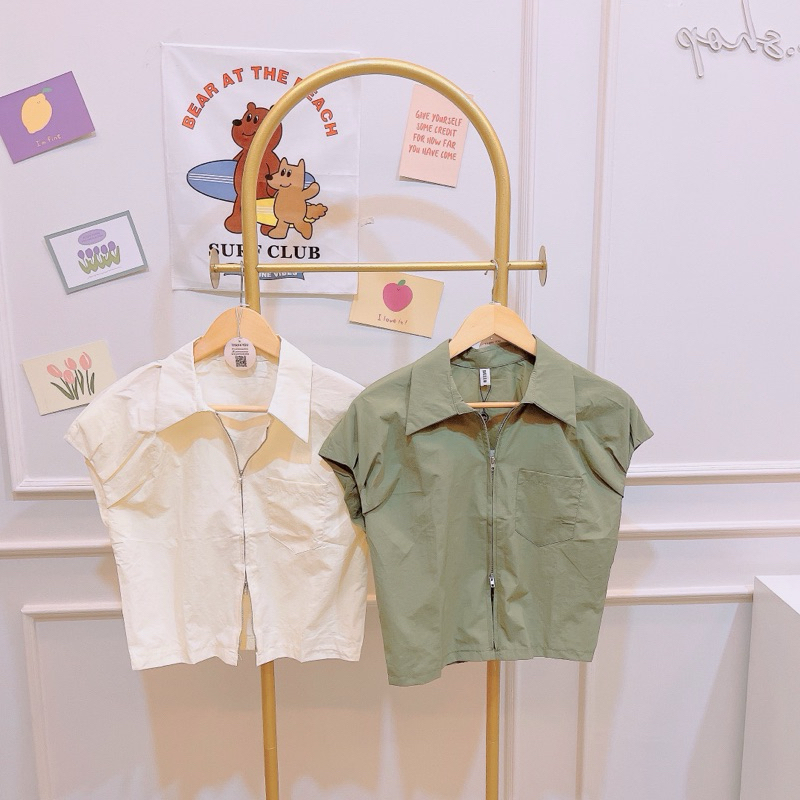 เสื้อคอปกซิปหน้า รูดได้ 2 ด้าน ( ขึ้น-ลง )