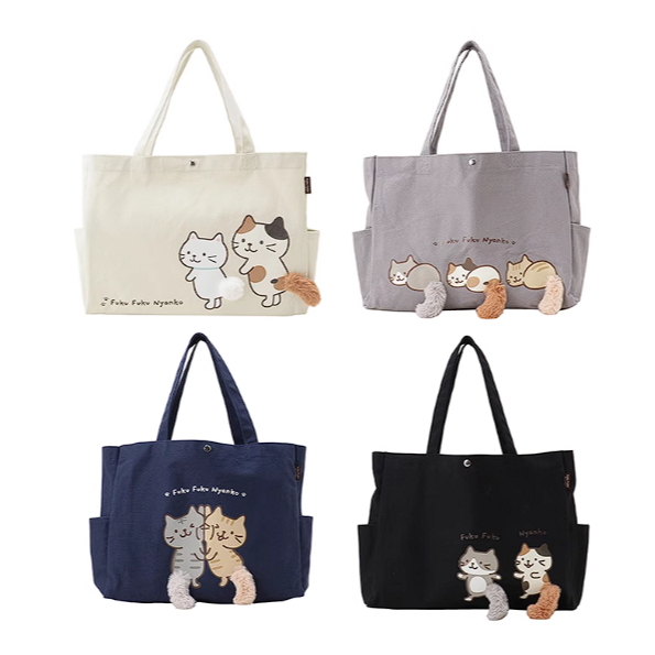 พร้อมส่ง กระเป๋าสะพายข้างแมวขนฟู Cat fufu ขนปุกปุย