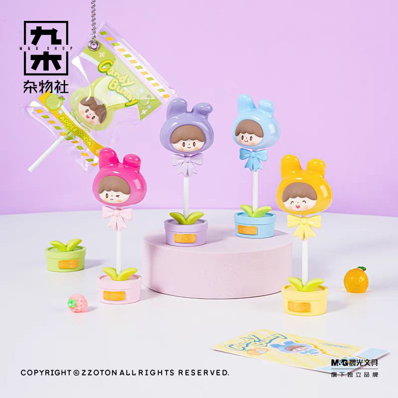 zzoton พวงกุญแจ candy bunny แบบสุ่ม