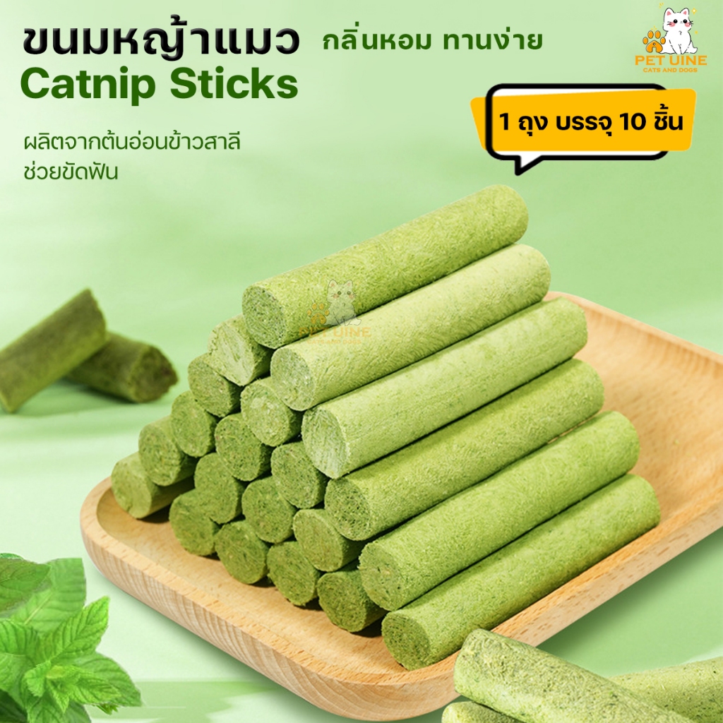 PET UINE-A3หญ้าแมวฟรีซดราย หญ้าแมวแห้ง ต้นอ่อนข้าวสาลี หญ้าแมวแท่ง ขนมหญ้าแมว ผลิตจากต้นอ่อนข้าวสาลี ช่วยขัดฟัน