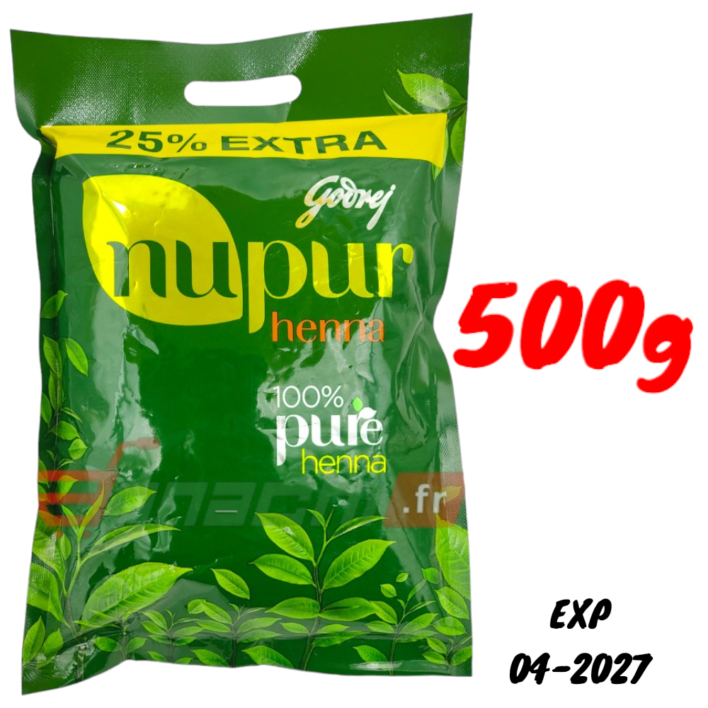 เฮนน่าธรรมชาติ100% Henna Nupur 100% natural 500g.