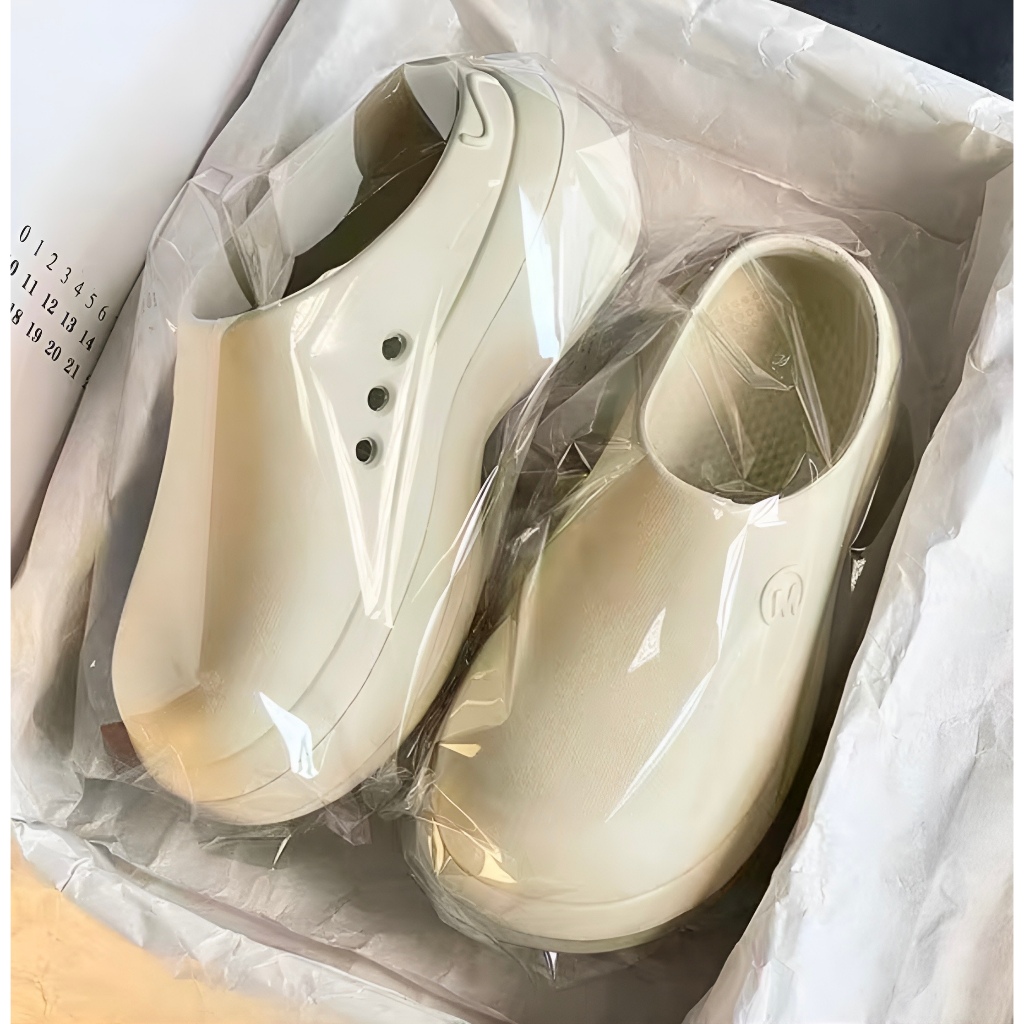 Tikp5 1-3 วันได้รับของ EVA รองเท้าหัวโต รองเท้าผู้หญิงแฟชั่น ส้นสูง หนา 5 ซม พื้นนิ่ม ใส่สบาย