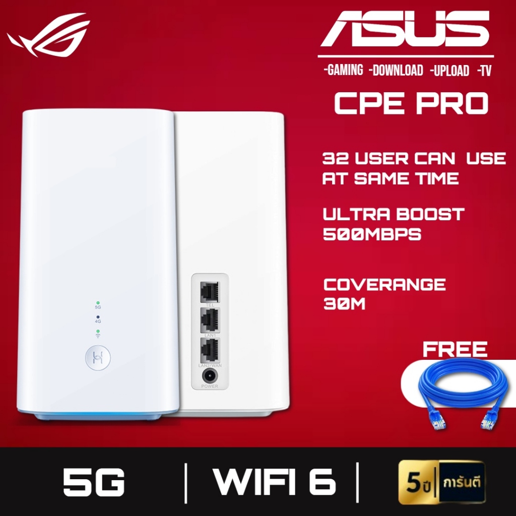 🔥เพิ่มพิเศษ🔥 ASUS CPE PRO โมเด็มเราเตอร์ WiFi ซิมการ์ด 5g Pro CPE LTE Cat12 สูงสุด 600Mbps 2.4G 5G เ