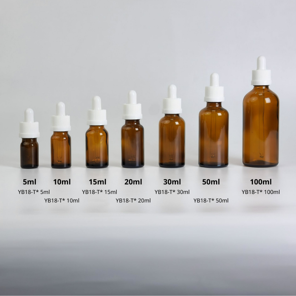 [COSS]ขวดแก้วพร้อมดรอปเปอร์(ฝาฟรีสีขาว จุกขาว)ขนาด 5,10,15,20,30,50,100mlหัวบีบหยด ใส่เซรั่ม เอสเซ้นต์ ขวดแบ่ง