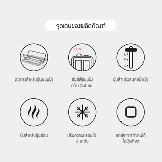 Jenniferoom เครื่องปิ้งขนมปัง Crispy Toaster 730 W รุ่น JRTH-T900