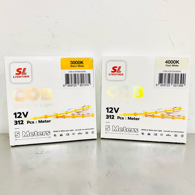 SL Lighting ไฟเส้น ไฟริบบิ้น COB LED Strip light 12V ความยาว 5m