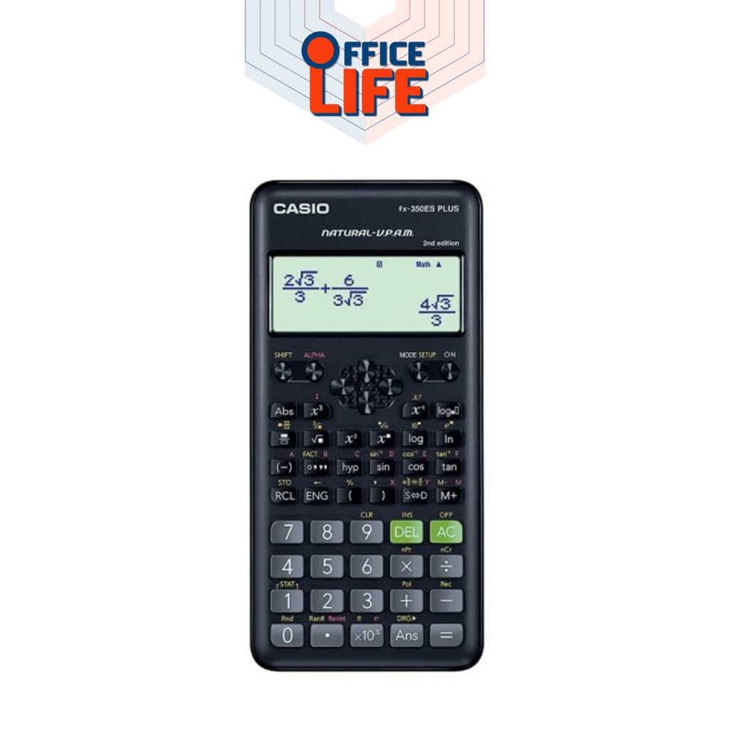 [ ประกันศูนย์ 2 ปี ] Casio (คาสิโอ) เครื่องคิดเลข วิทยาศาสตร์ รุ่น Fx-350ES Plus 2nd edition ของแท้ 