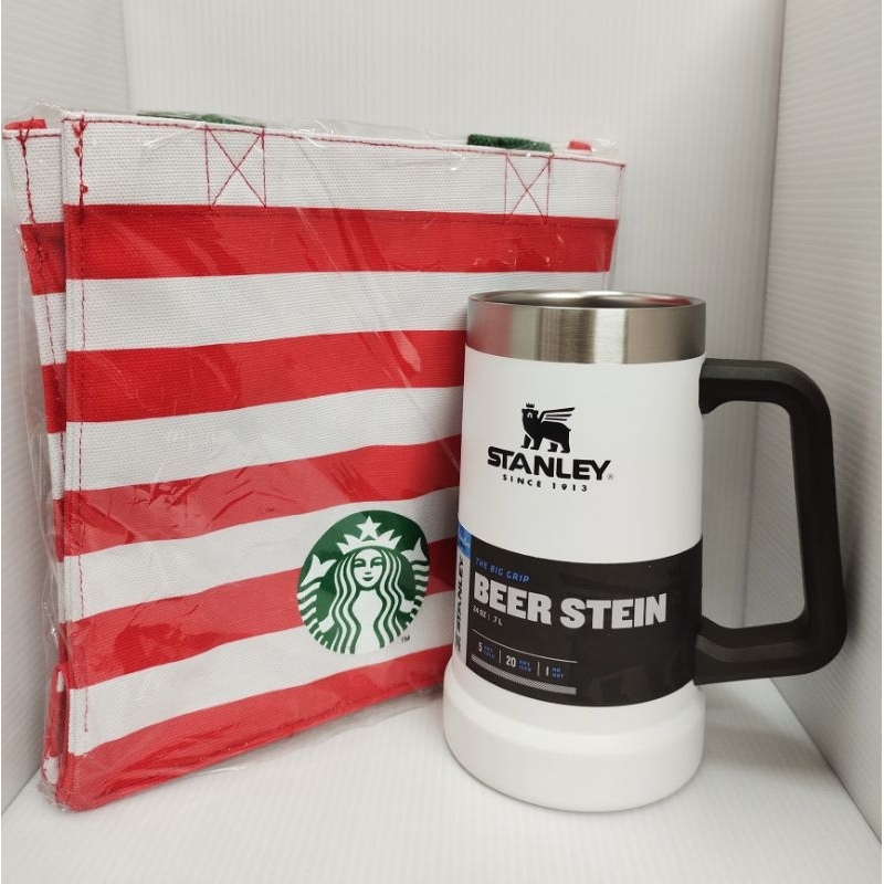 Stanley แก้วน้ำ Stainless Beer Stein พร้อม Starbucks Tote Bag