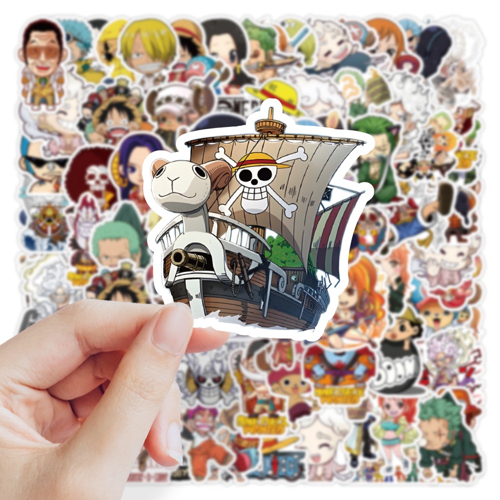 💥พร้อมส่ง💥ลูฟี่ เกียร์ 5 sticker 100ชิ้น ลายการ์ตูนอะนิเมะ วันพีซ Onepiece สติ๊กเกอร์ LUFFY gear 5