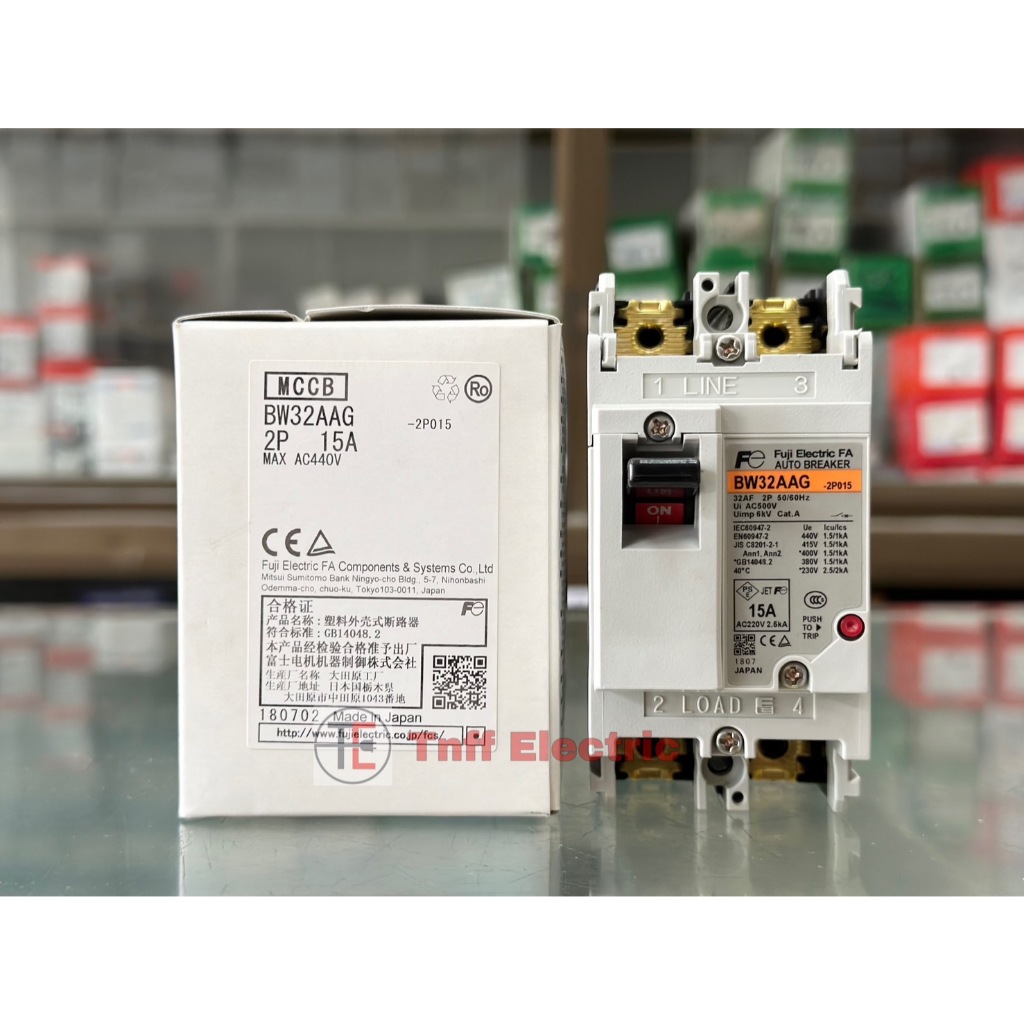 Fuji Electric BW32AAG 2P (5A, 10A, 15A, 20A, 30A, 32A) เซอร์กิต เบรกเกอร์ 2 สาย