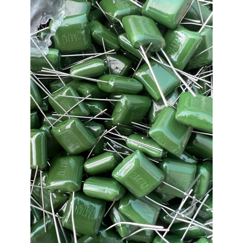 1 Pcs 474J100ตัวเก็บประจุการ 100V474J  0.47UF 100V 474J 5มม.โพลีโพรพิลีนปลอดภัยฟิล์มพลาสติก