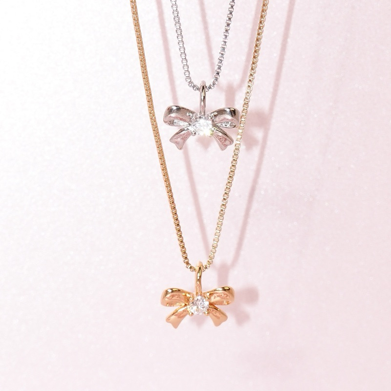 RINDA - Tied bow necklace 🎀 (gold/silver) - รูปที่ 7